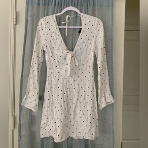 Topshop Polka Dot Dress with Open Back